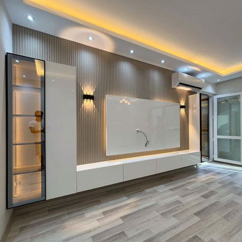 Custom Wooden TV Cabinet Design